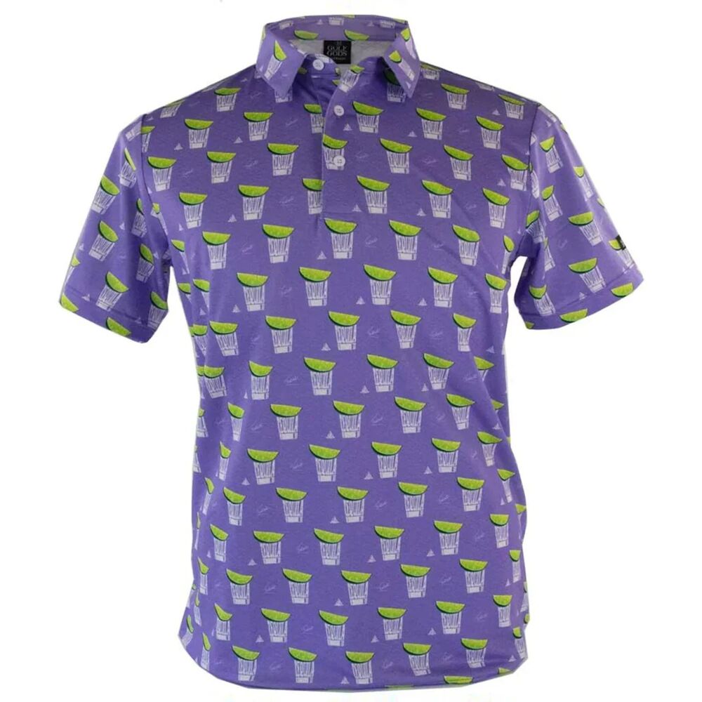 Golf Gods Purple Tequila Polo Shirt Men's Size Medium